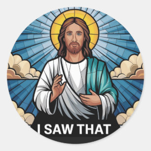 Adesivo Cristo Jesus está te observando, Jesus eu vi aquil