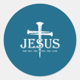 Adesivo Cristo Jesus O Caminho. A Verdade. A Vida Bendita