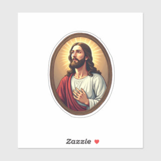 Adesivo Cristo Luz Crista Gravura Vintage Camiseta Branca 
