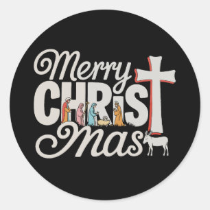 Adesivo Cristo Mas Natal Cristão Jesus Natal feliz