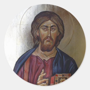 Adesivo Cristo Pantocrator - ícone bizantino do estilo