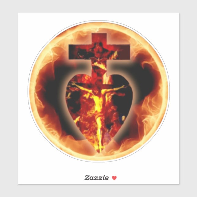 Adesivo Cristo Religioso Católico Crucifixo Santa Trindade (Folha)