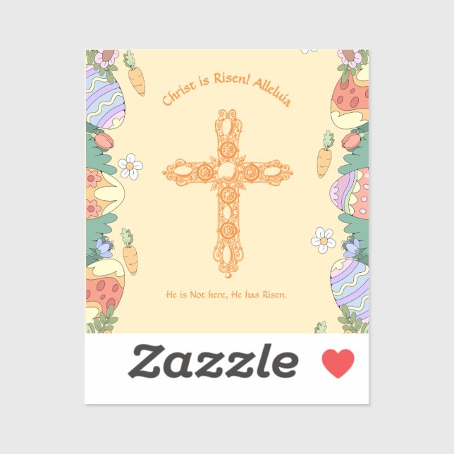 Adesivo Cristo Risen Aleluia Páscoa Bênçãos (Folha)