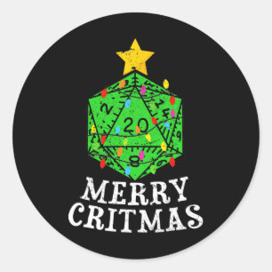 Adesivo Critérios De feliz D20 Rpg Árvore De Natal Rpg Gam