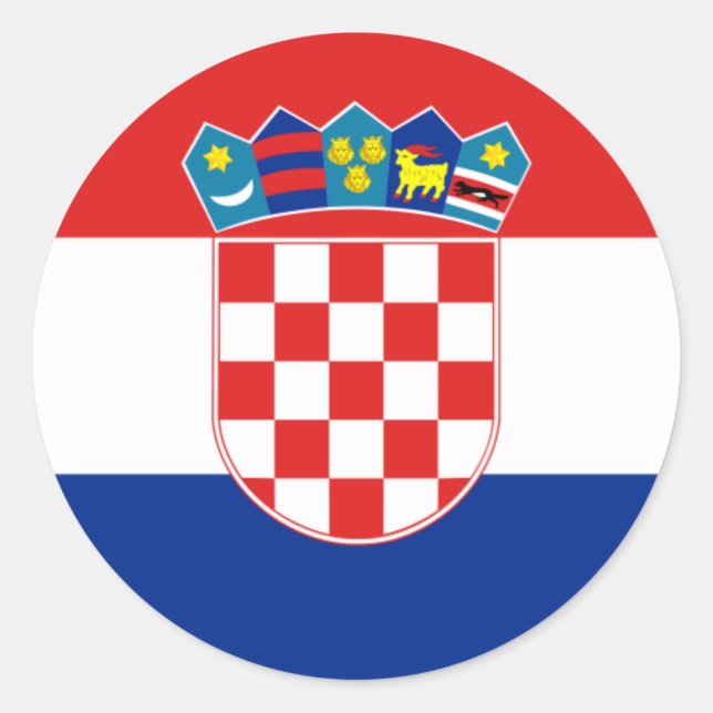 Adesivo Croácia Flag HR Hrvatska (Frente)