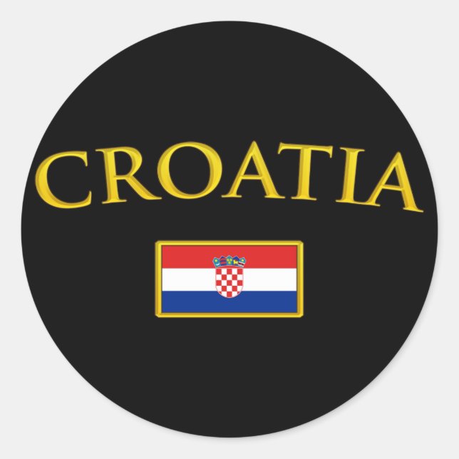 Adesivo Croácia ouro (Frente)