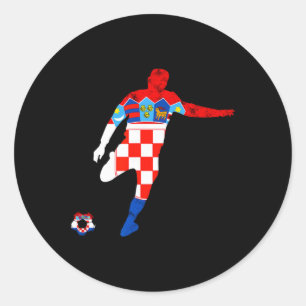 Adesivo Croácia Raízes Croatas Jogador de Futebol Croata