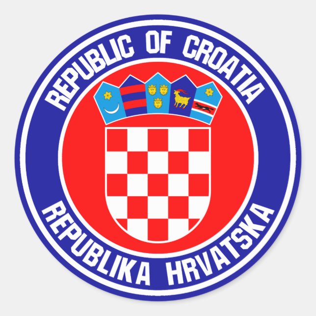 Adesivo Croácia Round Emblem (Frente)