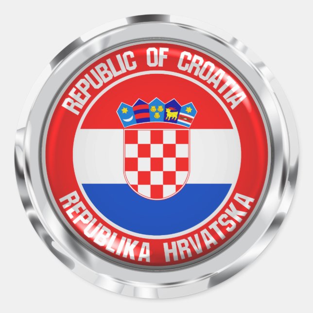 Adesivo Croácia Round Emblem (Frente)