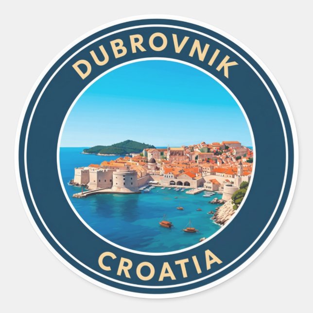 Adesivo Croatia Dubrovnik Travel (Frente)
