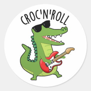 Adesivo Croc N Roll Funny Crocodilo Puns