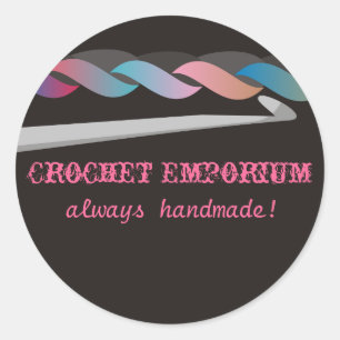Adesivo crochet crafting o labe do pacote do presente dos