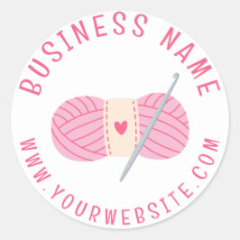 Adesivo Crochet Crocheting Site Personalizado Nome Comerci