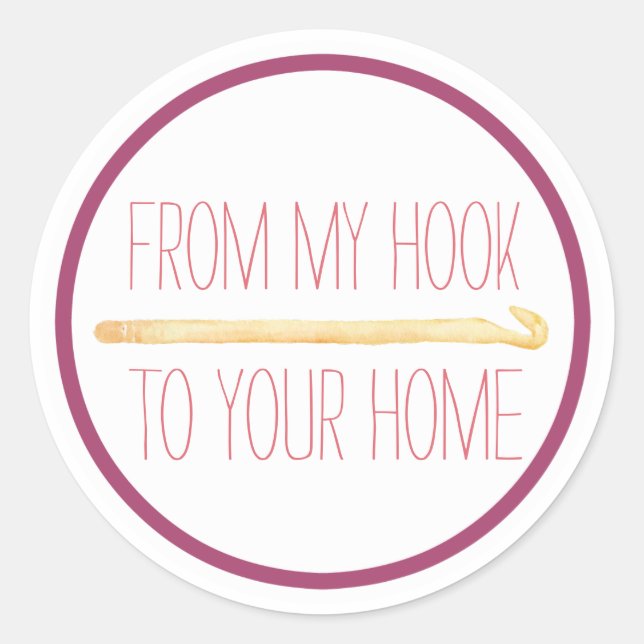 Adesivo Crochet Feita à Mão (Frente)