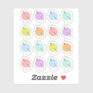 Adesivo Crochet Hooks tricando Yarns Hobby Bujo Planner