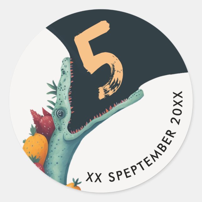 Adesivo Crocodile Aligator Tropical Wilthday (Frente)