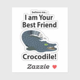 Adesivo Crocodilo Alligator Funny Crocodilo