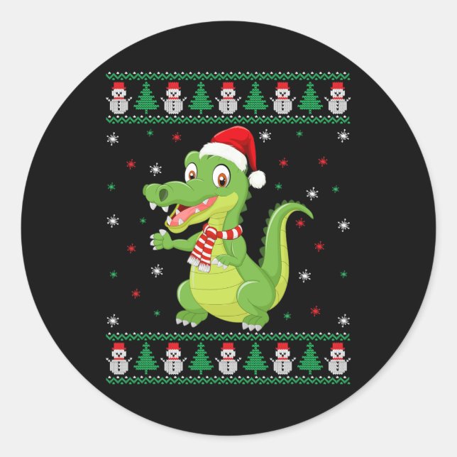 Adesivo Crocodilo Animal Matching Family Ufly Christmas Sw (Frente)