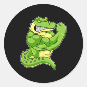 Adesivo Crocodilo Bodybuilder Bodybuilding Sports 1