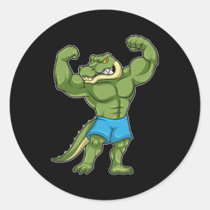 Adesivo Crocodilo como Bodybuilder extreme