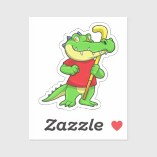 Adesivo Crocodilo no hóquei em campo com Stick