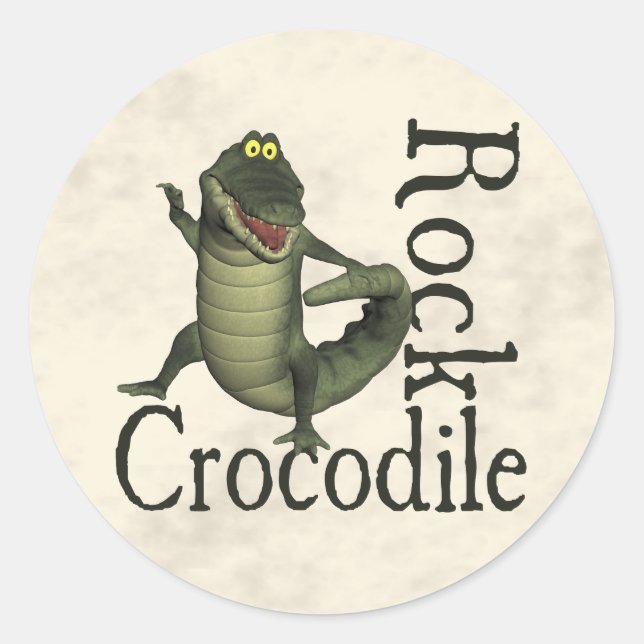 Adesivo Crocodilo Rock (Frente)