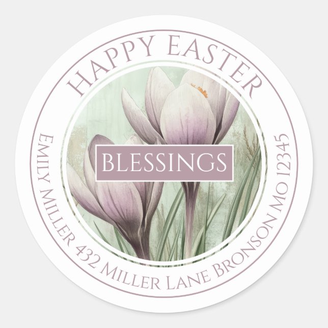 Adesivo Crocus Bloom Easter (Frente)