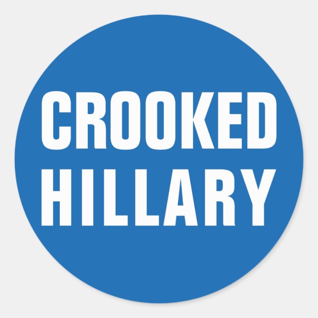 Adesivo Croked Hillary Clinton (Frente)