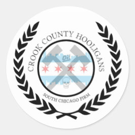 Adesivo Crook County Hooligans Round Sticker