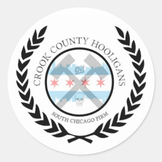 Adesivo Crook County Hooligans Round Sticker