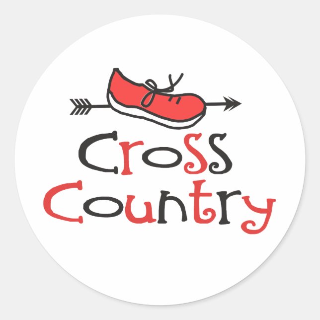 Adesivo Cross Country Runner © Cute Calçado Symbol Sticker (Frente)