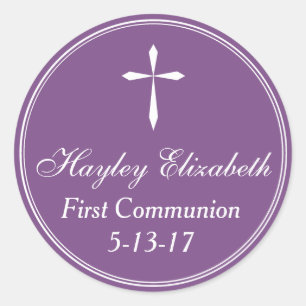 Adesivo Cross Sticker, Favor Tag Envelope Selo, Roxo