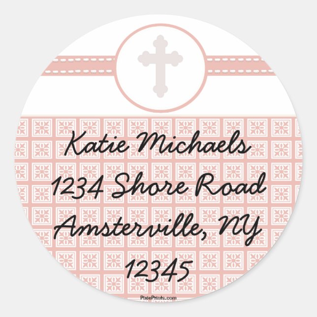 Adesivo Cross Sticker Quadrado Rosa (Frente)