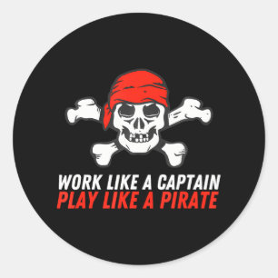 Adesivo Crossbones Buccaneer Trabalha Como Um Capitão Joga