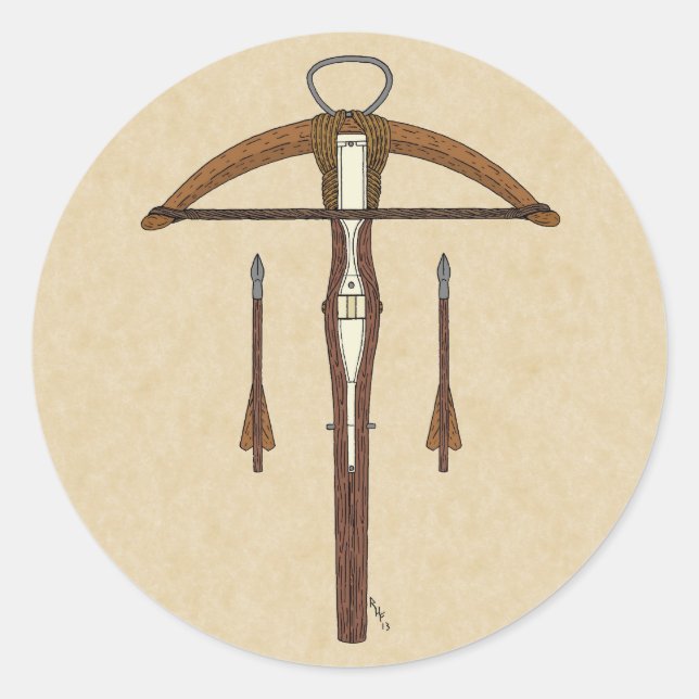 Adesivo Crossbow Medieval com Bolos (Frente)