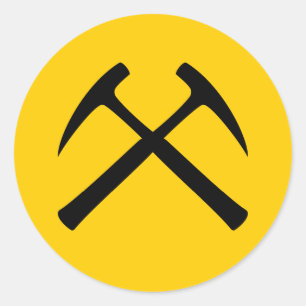 Adesivo Crossed Rock Hammers Sticker