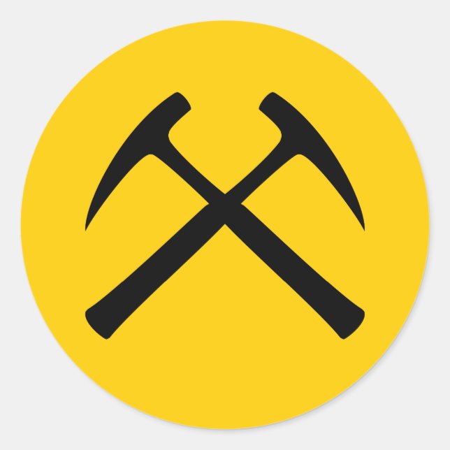 Adesivo Crossed Rock Hammers Sticker (Frente)