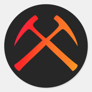 Adesivo Crossed Rock Hammers Sticker