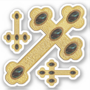 Adesivo Crosses Amigadas com 5 Faux Bloodstones - Contorno