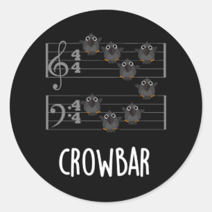 Adesivo Crow Bar Música Engraçada Pássaro Escuro BG