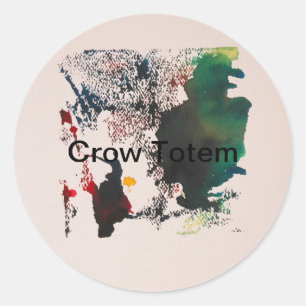 Adesivo Crow Totem Abstrato Jeff Hankamer Artjunkhaus Art
