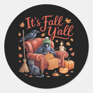 Adesivo Crow's Fall Y'all Pumpkins Fall Autumn Hallowee