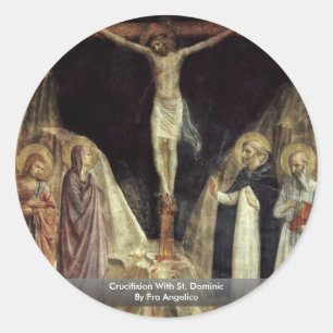 Adesivo Crucificação com o St Dominic por Fra Angelico