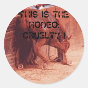 Adesivo Crueldade do rodeio