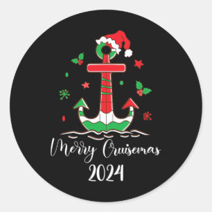 Adesivo Cruise de Natal da Família 2024 Feliz Cruisemas Xm