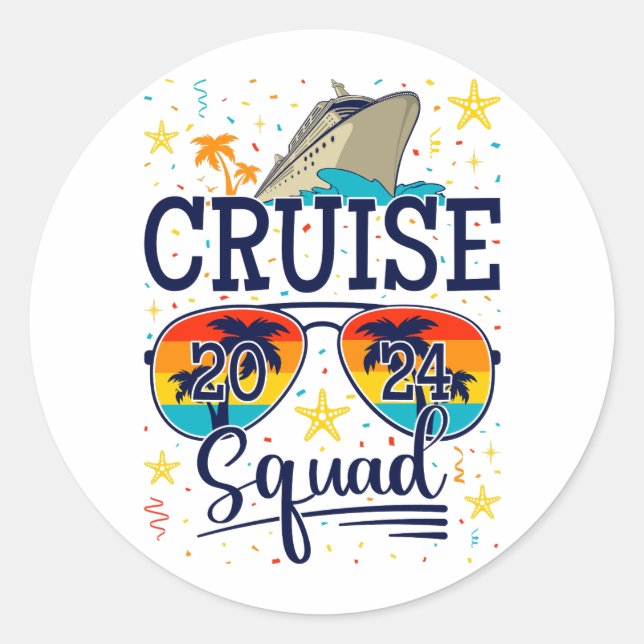 Adesivo Cruise Squad 2024 — Férias de Cruzamento (Frente)