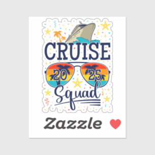 Adesivo Cruise Squad 2025 Cruising Vacation Vinil