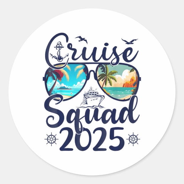 Adesivo Cruise Squad 2025 Family Group Matching Summer Vac (Frente)