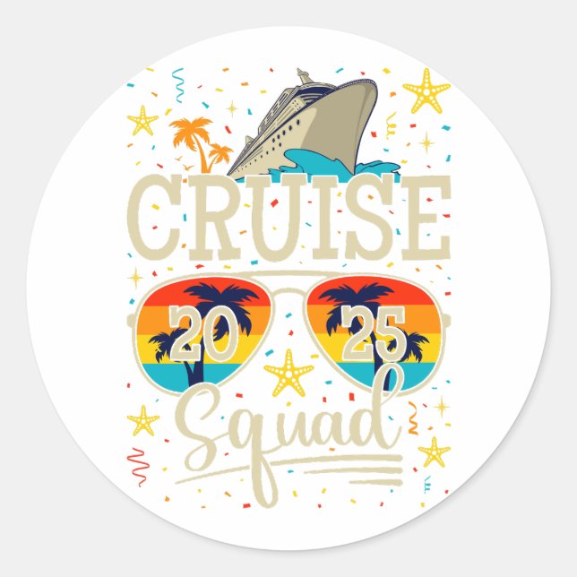 Adesivo Cruise Squad 2025, Férias De Cruzamento (Frente)