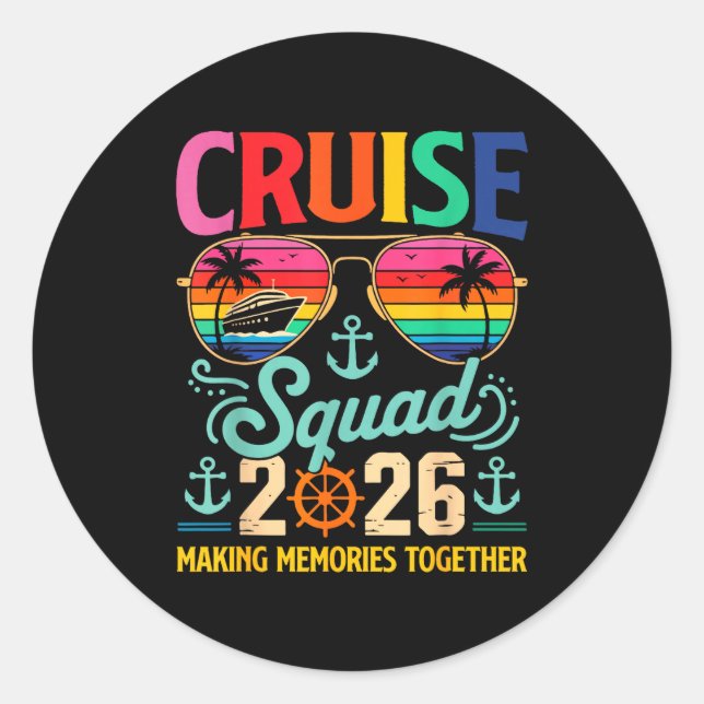 Adesivo Cruise Squad 2026 Family Group Matching Summer Vac (Frente)